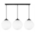 Kép 1/6 - LEDLUX LX-1286 függesztett mennyezeti lámpa,3xE27, fekete