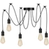 Kép 1/6 - LEDLUX LX-1402 függesztett mennyezeti lámpa,5xE27, fekete