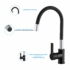 Kép 5/6 - Flex 2 konyhai csaptelep fekete-króm