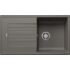 Kép 1/3 - BLANCO ZIA 5S Silgranit egymedencés csepegtetőtálcás gránit mosogató, szifonnal, vulkánszürke