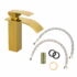 Kép 4/4 - Elva fürdőszobai mosdó csaptelep vízesés alakú vízsugárral arany