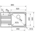 Kép 2/2 - FRANKE SMART SRX 611-86-LB egymedencés inox mosogató csepptálcával  méret
