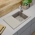 Kép 2/2 - Design 7050 csepegtetőtálcás egymedencés gránit mosogató