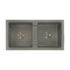 Kép 1/2 - Borys kétmedencés gránit mosogató szifonnal szürke