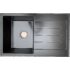 Kép 2/4 - Roxy gránit mosogató FALI CSAPHOZ fekete
